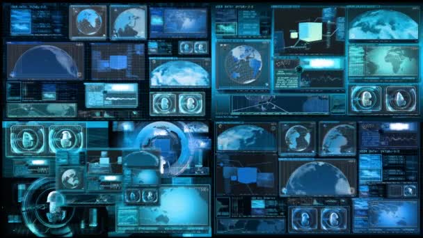 Tecnologia Interfaccia Dati Computer Schermo Digitale — Video Stock