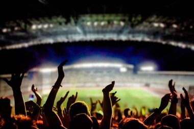 Futbol ya da futbol taraftarları stadyum Dünya Kupası 'ndaki bir maçta