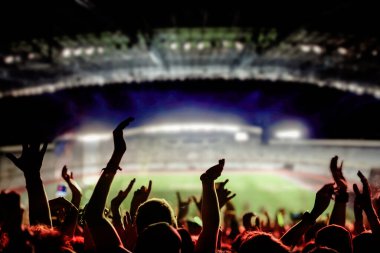 Futbol ya da futbol taraftarları stadyum Dünya Kupası 'ndaki bir maçta