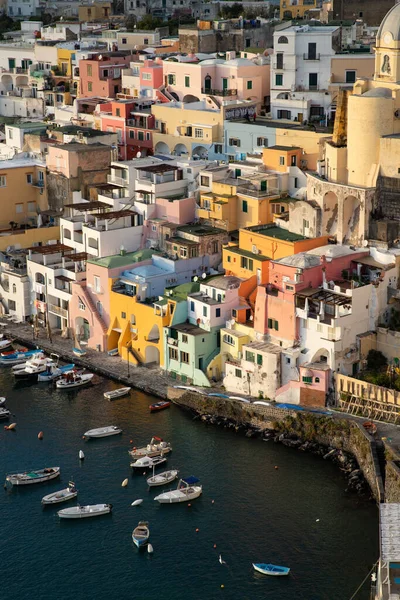 Belle Île Italienne Procida Célèbre Pour Son Port Plaisance Coloré — Photo