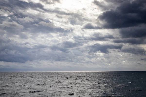 Seascape Dark Clouds Light — Stock Photo, Image