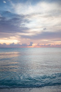 amazing sunset on the sea tropical beach