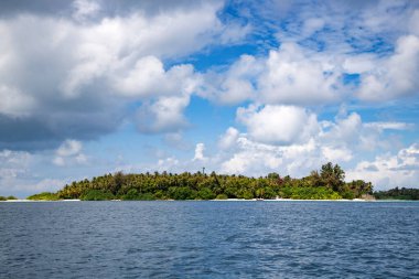 green tropical island in the sea