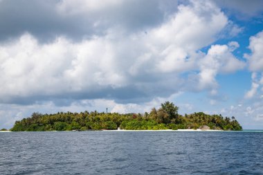 green tropical island in the sea