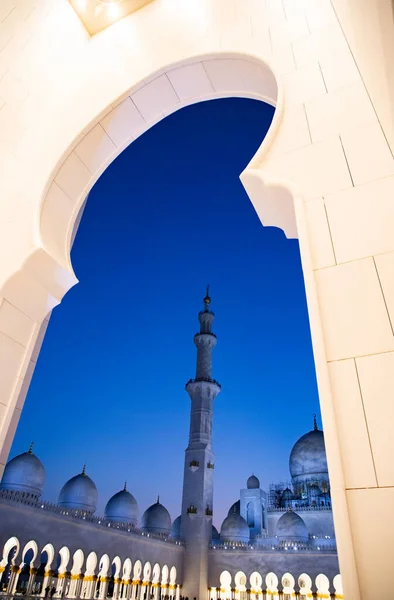 Részletek Sheikh Zayed Grand Mosque Abu Dhabi Egyesült Arab Emírségek — Stock Fotó