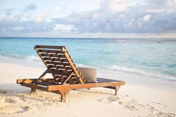 Strandstoelen Tropisch Strand — Stockfoto