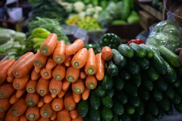 Friske Frugter Grøntsager Det Tropiske Marked - Stock-foto
