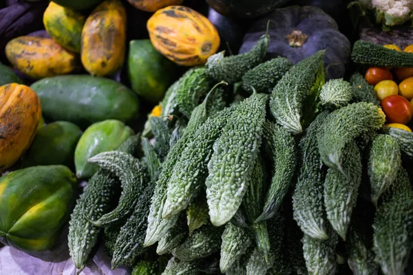 Свежие Фрукты Овощи Тропическом Рынке — стоковое фото