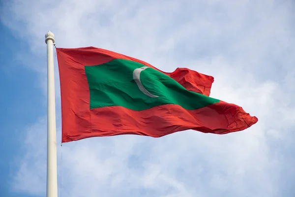Zászló Maldív Szigetek Itt Férfi — Stock Fotó