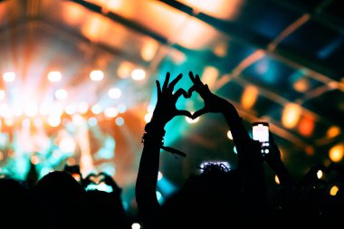 Konserdeki kalabalık - Yaz müzik festivali