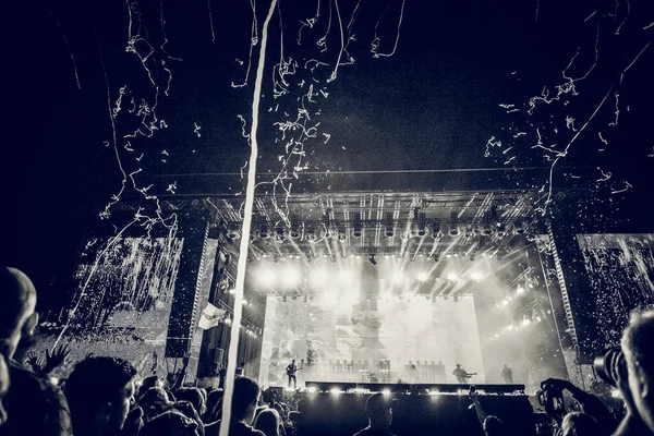 Stage Lights Live Concert Summer Music Festival — Stock Photo, Image
