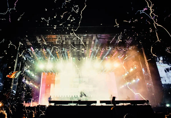 Stage Lights Live Concert Summer Music Festival — Fotografia de Stock
