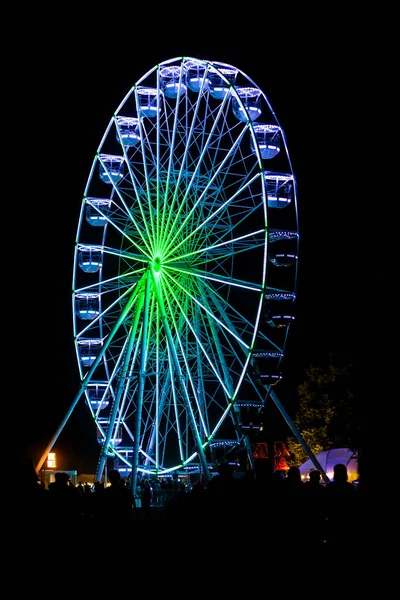 Ferries Wheel Illuminated Night — Stock Photo, Image