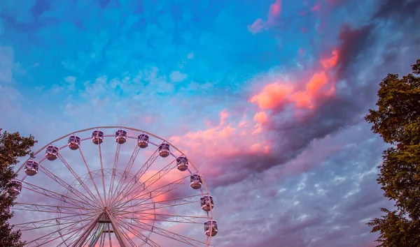 Ferries Wheel Sunset Sky — Foto Stock