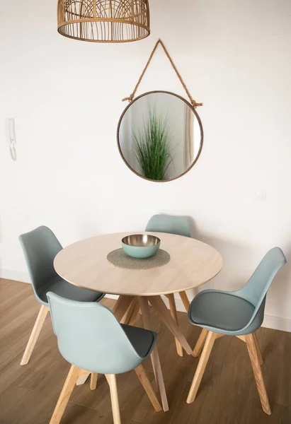 stock image dining table in pastel colors