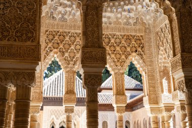 Antik Arap kalesi Alhambra Granada İspanya