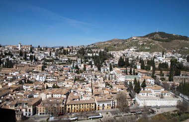 Antik Arap kalesi Alhambra Granada İspanya