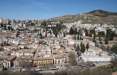 Antik Arap kalesi Alhambra Granada İspanya