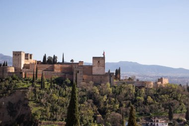 Antik Arap kalesi Alhambra Granada İspanya