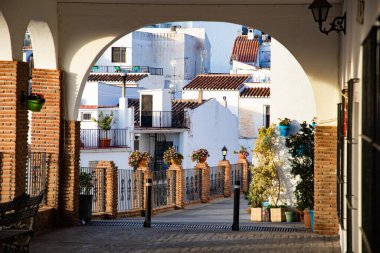 Mijas 'ın pitoresk köyü. Costa del Sol, Endülüs, İspanya