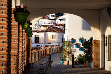 Mijas 'ın pitoresk köyü. Costa del Sol, Endülüs, İspanya