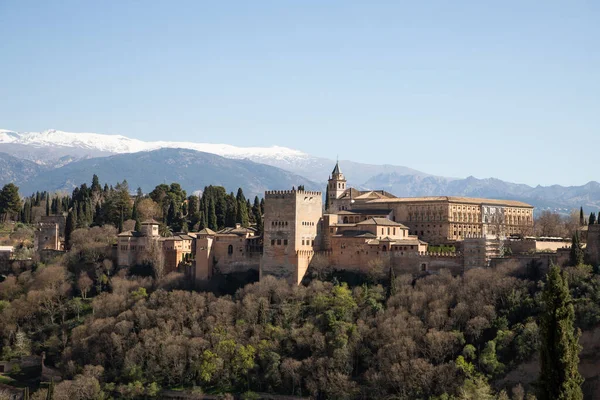 Древняя Арабская Крепость Альгамбра Гранада — стоковое фото