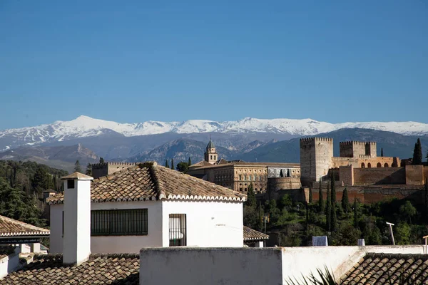 Starověká Arabská Pevnost Alhambra Granada Španělsko — Stock fotografie