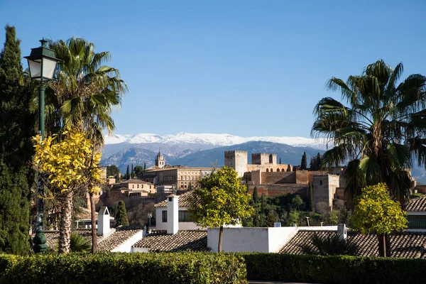 Forntida Arabisk Fästning Alhambra Granada Spanien — Stockfoto