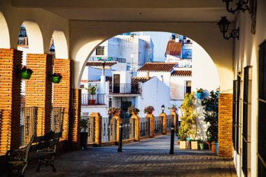 Mijas 'ın pitoresk köyü. Costa del Sol, Endülüs, İspanya