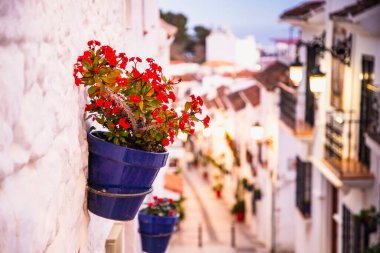 Mijas 'ın pitoresk köyü. Costa del Sol, Endülüs, İspanya