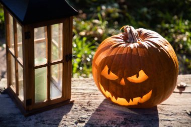 Ürkütücü Jack 'o' Lantern Cadılar Bayramı Balkabağı