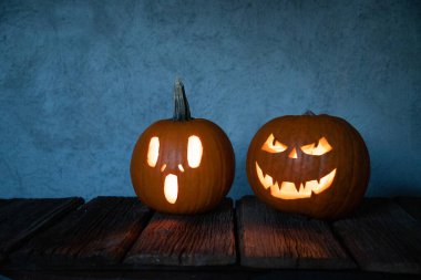 Ürkütücü Jack 'o' Lantern Cadılar Bayramı Balkabağı