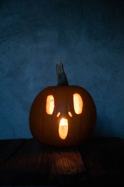 Ürkütücü Jack 'o' Lantern Cadılar Bayramı Balkabağı