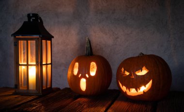 Ürkütücü Jack 'o' Lantern Cadılar Bayramı Balkabağı