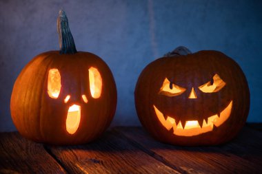Ürkütücü Jack 'o' Lantern Cadılar Bayramı Balkabağı