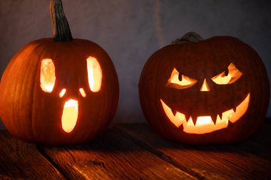 Ürkütücü Jack 'o' Lantern Cadılar Bayramı Balkabağı