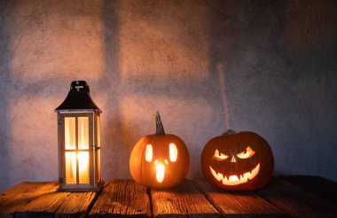 Ürkütücü Jack 'o' Lantern Cadılar Bayramı Balkabağı
