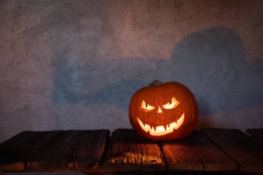 Ürkütücü Jack 'o' Lantern Cadılar Bayramı Balkabağı