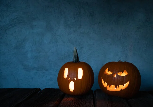 Espeluznante Calabaza Halloween Jack Lantern — Foto de Stock