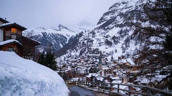 Splendida Vista Della Vetta Del Cervino Zermatt — Foto Stock