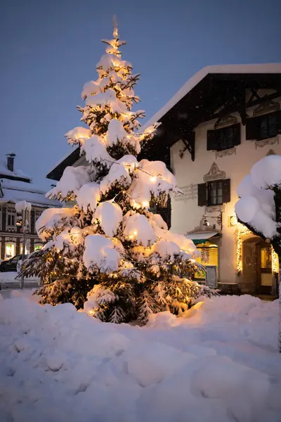 Küçük Bir Alman Köyünde Noel Zamanı — Stok fotoğraf