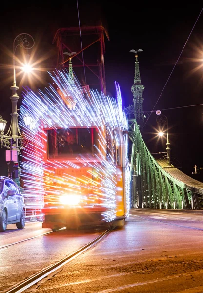 Weihnachtsbeleuchtung Budapest — Stockfoto