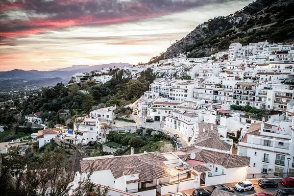 Mijas 'ın pitoresk köyü. Costa del Sol, Endülüs, İspanya