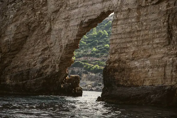 Blauwe Grotten Van Het Eiland Zakynthos — Stockfoto