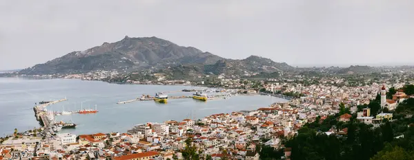 Ansicht Der Stadt Zakynthos Auf Der Insel Zante Griechenland Kirche — Stockfoto