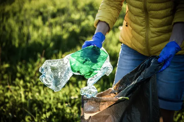 Dünya plastik çöp toplama günü gönüllüsü