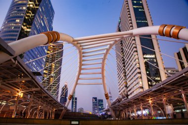 Modern mimari chong nonsi bridge Bangkok Tayland