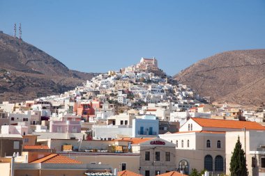 güzel Syros Yunanistan adası - seyahat noktası - Yunan adaları
