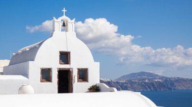 Santorini Yunanistan 'ın güzel adası - tatil beldesi - Yunan adaları