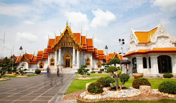 Wat Benchamabopit Marble Temple Bangkok Thailand — Stock Photo, Image